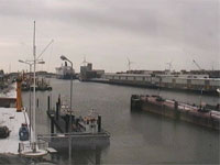 Webcam met zicht over de haven van IJmuiden